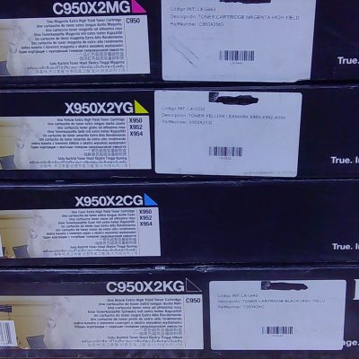 Toner Lexmark Color C950, X952, X954, Original, Kit 4 colores
